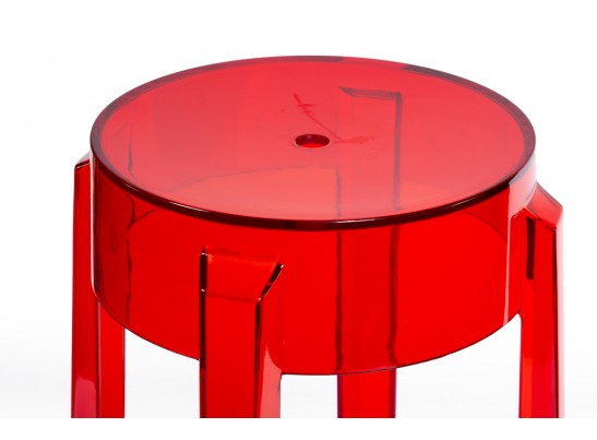 Стул барный Charles Ghost красный в Кургане