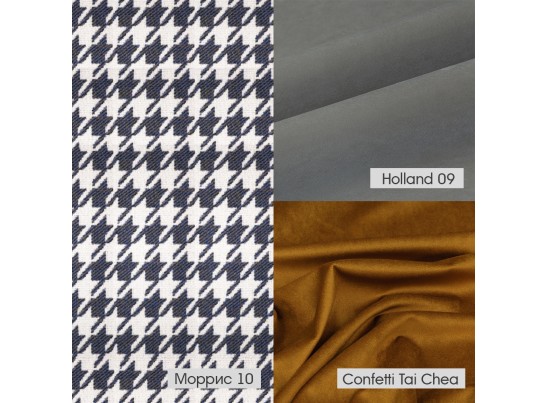 Стул полубарный Leo в комбинаторе с жаккардом, материал и цвет под заказ, с поворотным механизмом в Кургане