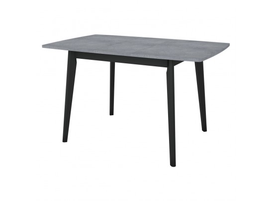Стол Oslo раскладной 100-130x80x76см, Бетон Портленд, чёрный в Кургане