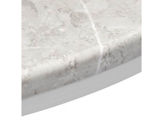 Набор кофейных столиков Tango бежевый мрамор с белыми ножками, 2шт в Кургане