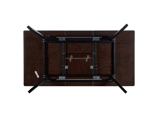 Стол Dublin раскладной 120-160х80х75 чёрный мрамор с чёрными ножками в Кургане