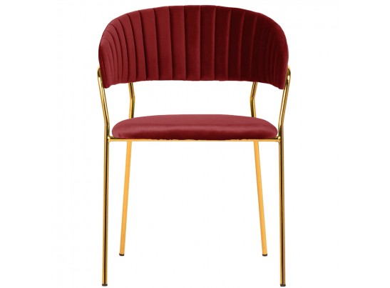 Комплект из 2-х стульев Turin винный с золотыми ножками в Кургане