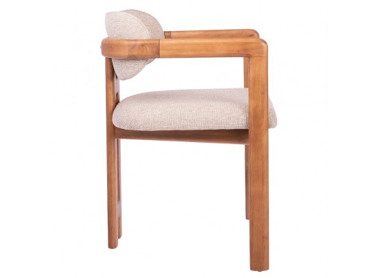 Стул Rich рогожка латте с ножками цвета орех в Кургане