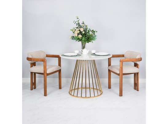 Стул Rich рогожка латте с ножками цвета орех в Кургане