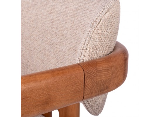 Стул Rich рогожка латте с ножками цвета орех в Кургане