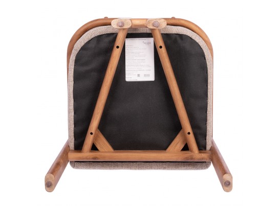 Стул Rich рогожка латте с ножками цвета орех в Кургане