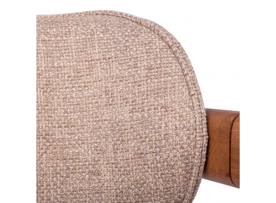 Стул Rich рогожка латте с ножками цвета орех в Кургане