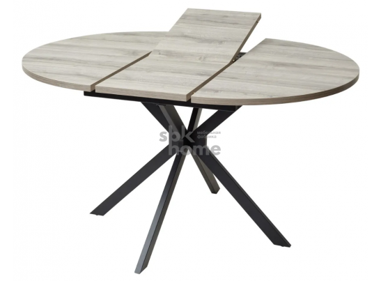 Стол D110-145 Дуб Шерман серый/каркас черный, ВЕГА, УТ-00004499 в Кургане