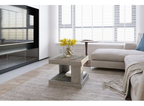 Стол журнальный, Лайт (602*602*450) Риббек серый, 60602 в Кургане