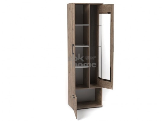 Пенал Д-3л со стеклом левый, Денвер (600*377*2020) Дуб Веллингтон, 31405 в Кургане