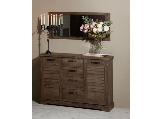 Зеркало, Кантри (1100*25*650) Орех Риббек темный, 11301 в Кургане