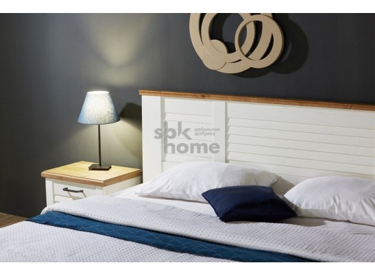 Кровать 1600, Кантри (1880*2095*1008) Сосна Андерсен, Орех Риббек натуральный, 11504 в Кургане