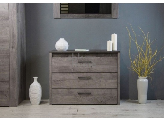 Комод малый NEW, Денвер (970*435*750) Риббек серый, 11718 в Кургане