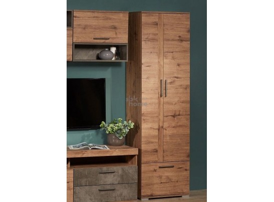 Шкаф Д-2 для одежды, Денвер (600*380*2020) Дуб Веллингтон, 31403 в Кургане