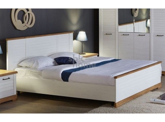 Кровать 1800, Кантри (2080*2095*1008) Сосна Андерсен, Орех Риббек натуральный, 11505 в Кургане