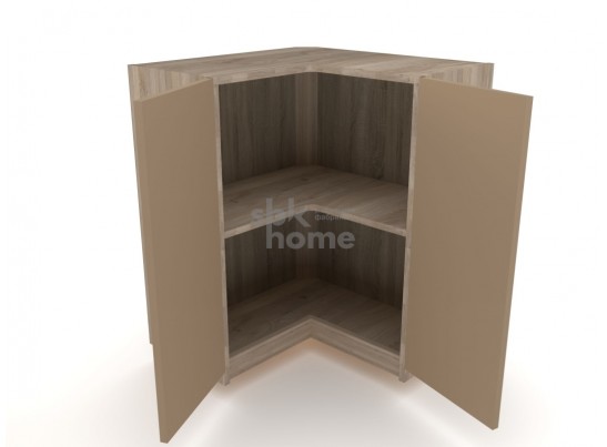 Шкаф угловой ШУГ-60, Оттава (600*600*720) Дуб Мария/Бежевый, 22235 в Кургане