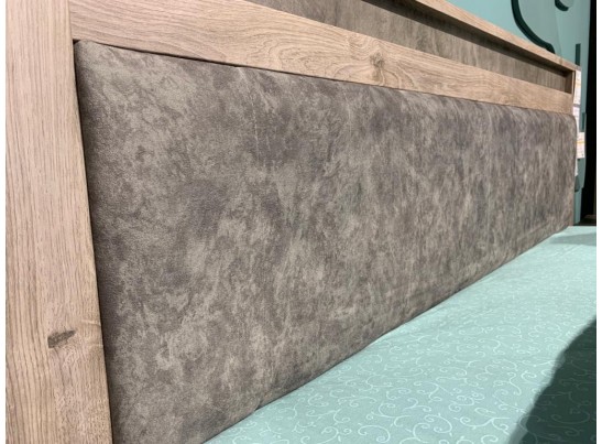 Мягкая вставка изголовья кровати Люкс 1600 (цельная), Денвер (1560*365*60) Серый, 933187 в Кургане