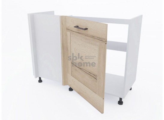 Стол под мойку угловой СМУ-120 правый, Дублин (1100*470*820) Дуб галифакс белый, 21675 в Кургане