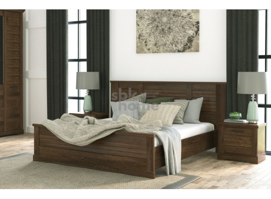 Кровать 1800, Кантри (2080*2095*1008) Орех Риббек темный, 11305 в Кургане