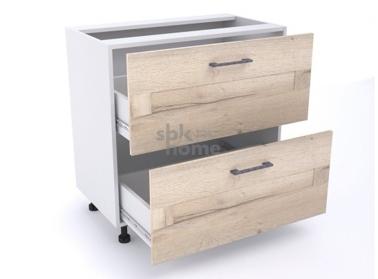 Стол с ящиками "Дублин" 80 Дуб галифакс белый в Кургане