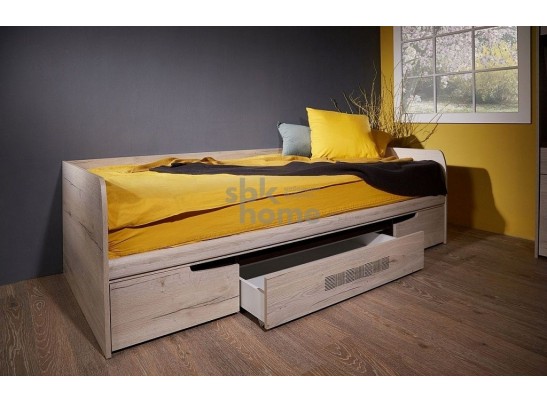 Кровать 900 с ящиками, Мале (2042*952*600) Дуб галифакс белый, 11226 в Кургане