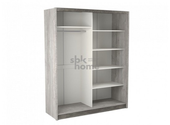 Шкаф-купе 2-х дверный 2300, Денвер (1778*631*2300) Риббек серый, 11727 в Кургане