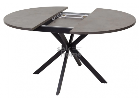 Стол Бетон Чикаго темно-серый/каркас черный, ВЕГА (145*145*750), УТ-00004502 в Кургане