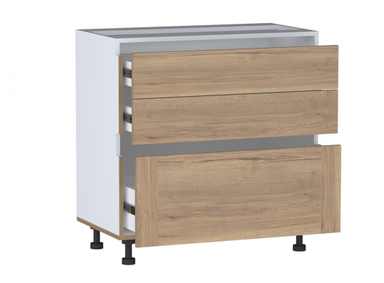 Стол с ящиками "Сити" 80 Дуб Галифакс натуральный в Кургане