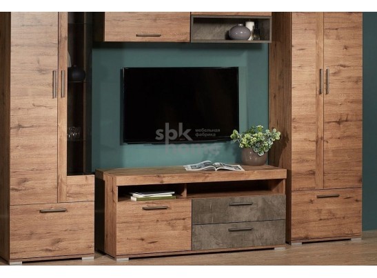 Тумба Д-4 под ТВ, Денвер (1300*450*576) Дуб Веллингтон, 31407 в Кургане