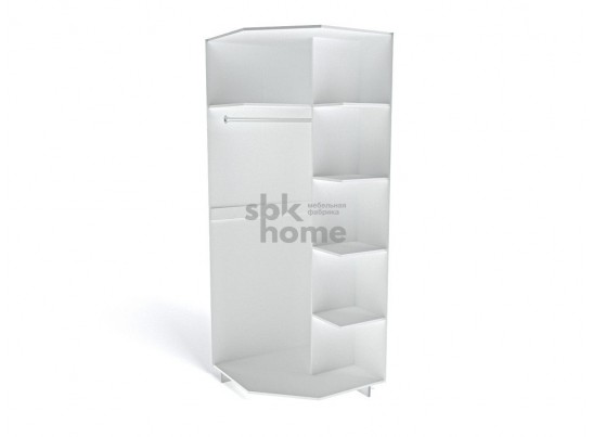 Шкаф угловой, Мале (851*851*2278) Дуб галифакс белый, 11214 в Кургане