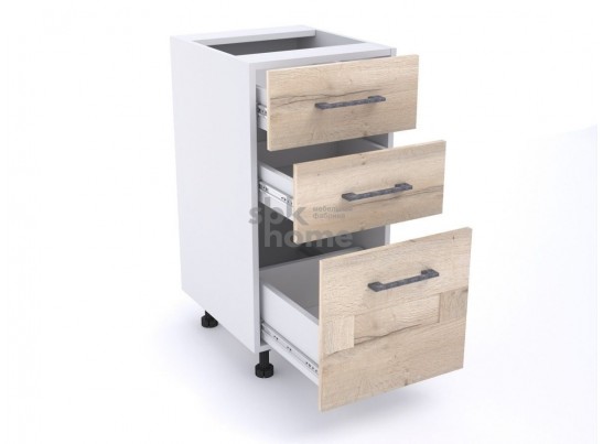 Стол с ящиками "Дублин" 40 Дуб галифакс белый в Кургане