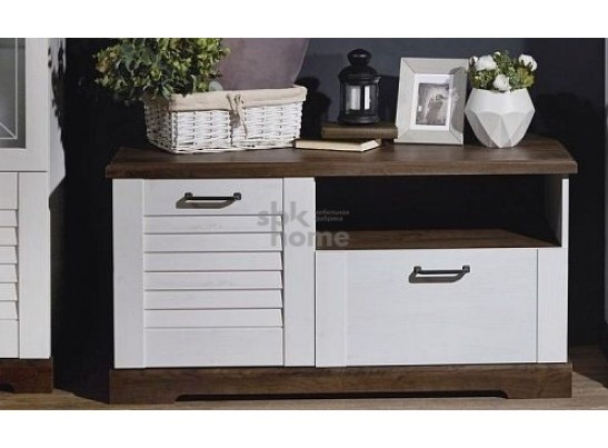 Тумба под ТВ, Кантри (1236*534*634) Сосна Андрерсен/Орех Риббек темный, 30903 в Кургане