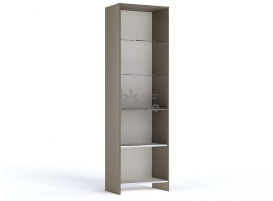 Пенал со стеклом, Лацио (600*386*2000) Серый камень, 30503 в Кургане