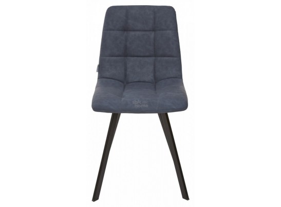 Стул модель SQUARE,синяя сталь RU-03/каркас черный, CHILLI (460*550*890) Синяя сталь, 2492 в Кургане