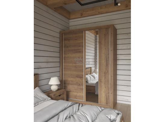 Шкаф-купе 2х дверный STM, Гарда (1760*626*2300) Дуб галифакс Табак, 10229 в Кургане