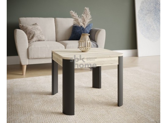 Стол журнальный, Квадро (550*550*450) Дуб галифакс белый/Фреско, 61008 в Кургане