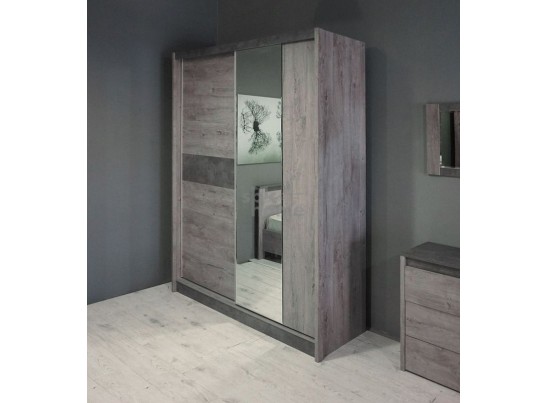 Шкаф-купе 2-х дверный NEW 2200, Денвер (1778*631*2200) Риббек серый, 11721 в Кургане