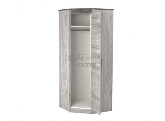 Шкаф угловой 2194, Денвер (879*879*2194) Риббек серый, 11730 в Кургане