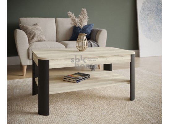 Стол журнальный, Лацио (900*550*450) Дуб галифакс белый/Фреско, 60902 в Кургане