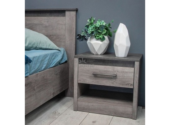 Тумба прикроватная NEW, Денвер (500*381*450) Риббек серый, 11720 в Кургане