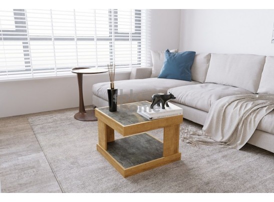 Стол журнальный, Лайт (602*602*450) Риббек Натуральный, 60603 в Кургане