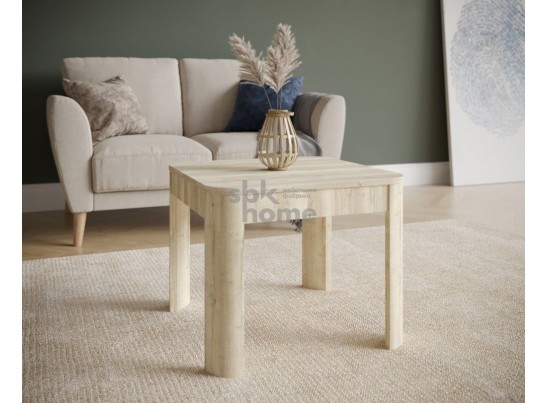 Стол журнальный, Квадро (550*550*450) Дуб галифакс белый, 61003 в Кургане