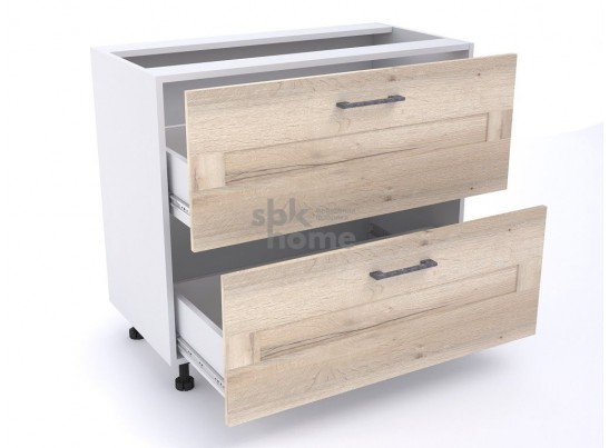 Стол с ящиками "Дублин" 90 Дуб галифакс белый в Кургане