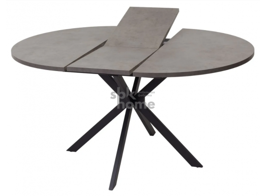 Стол Бетон Чикаго темно-серый/каркас черный, ВЕГА (145*145*750), УТ-00004502 в Кургане