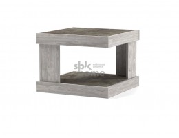 Стол журнальный, Лайт (602*602*450) Риббек серый, 60602