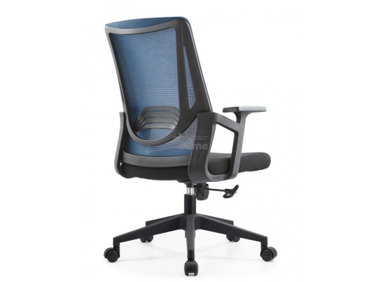 Кресло офисное,вращающееся LJ-2201В BLUE+BLACK (610*500*1070), LJ-2201В BLUE+BLACK ИМП в Кургане