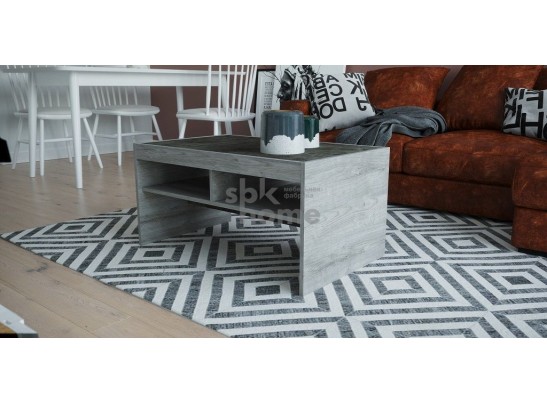 Стол журнальный №3, Честер (868*520*450) Риббек серый, 60506 в Кургане