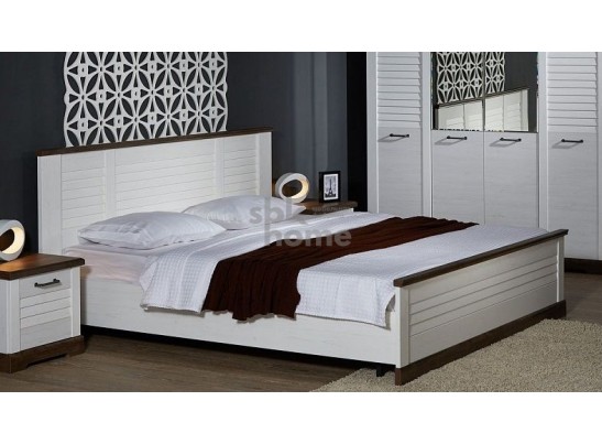 Кровать 1600, Кантри (1880*2095*1008) Сосна Андрерсен/Орех Риббек темный, 11404 в Кургане