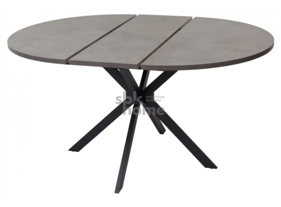 Стол Бетон Чикаго темно-серый/каркас черный, ВЕГА (145*145*750), УТ-00004502 в Кургане