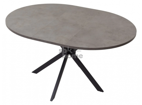 Стол Бетон Чикаго темно-серый/каркас черный, ВЕГА (145*145*750), УТ-00004502 в Кургане